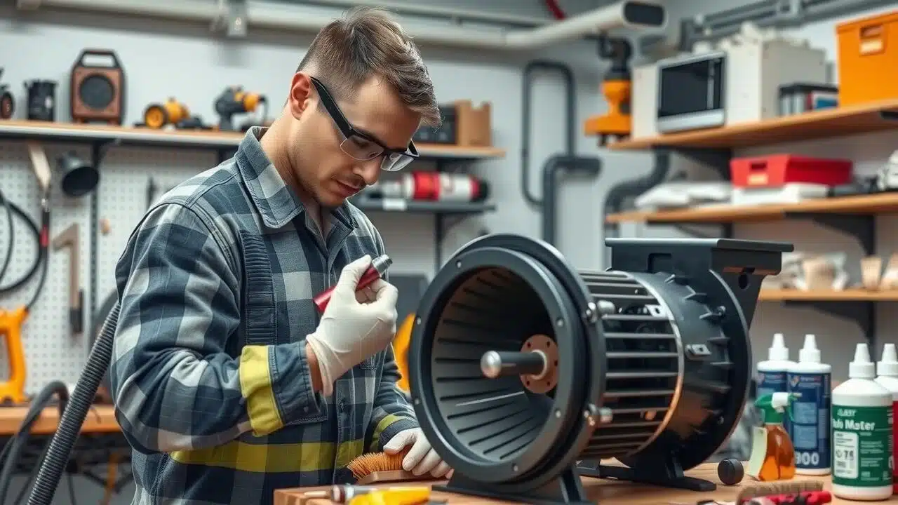 How to clean a blower motor without removing it?